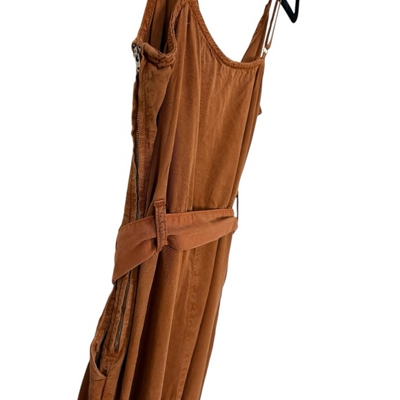 Free People Jade Jumpsuit Caraway Wrap Wide Leg Lyocell Size 12 Boho - Picture 8 of 10